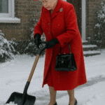 La fameuse reine déneige